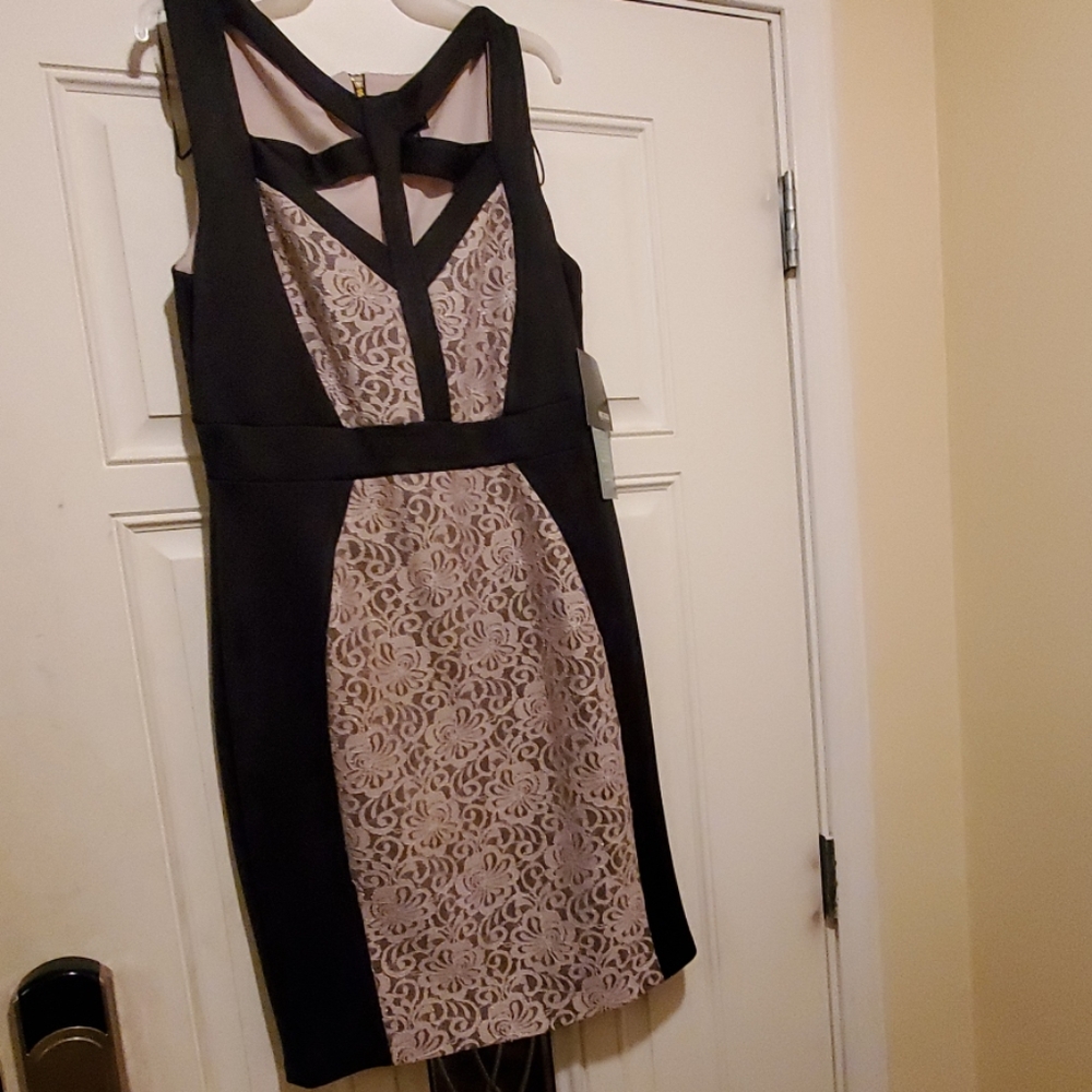 Bkack and Gold cocktail party dress
